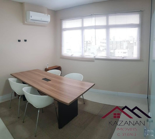 Sala Comercial Na Avenida Ana Costa Em Santos - 4505