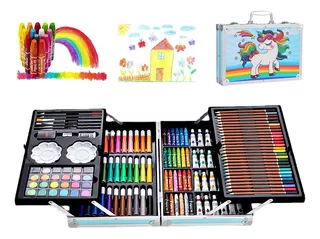 Set De Arte Profesional, Colores Lápices Kit Dibujo 145pcs