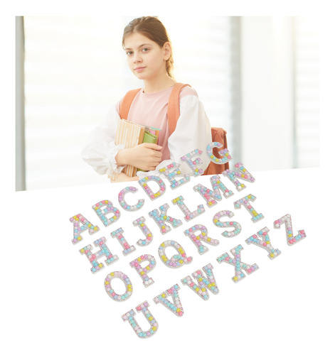 Parche Autoadhesivo Con Forma De Letra, 26 Unidades, Color P