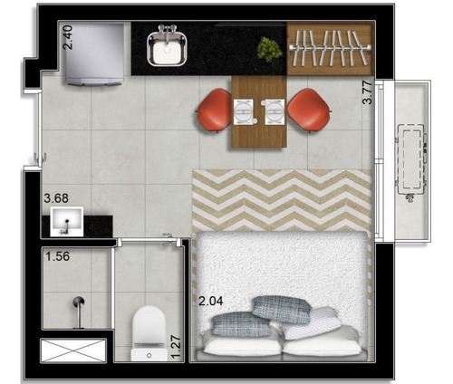 Imagem 16 de 17 de Studio Residencial Para Venda, Liberdade, São Paulo - St2240. - St2240-inc