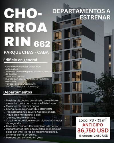 Venta Local 35.80 M2 Chorroarin 662 Parque.chas