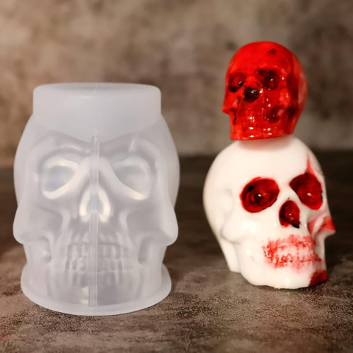 Molde De Silicona Para Velas Con Forma De Calavera 3 Piezas