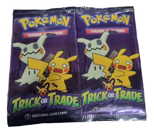 Pack 2 Sobres Cartas Pokemon Trick Or Trade