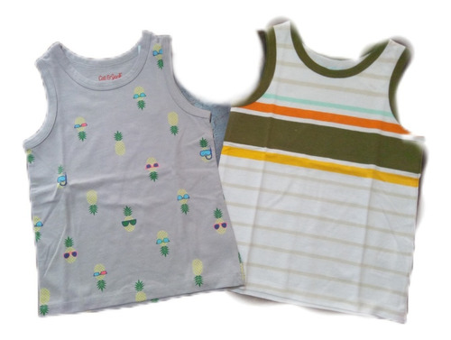 Set De 2 Franelillas Para Niño. Marca Cat & Jack. Talla 18 M