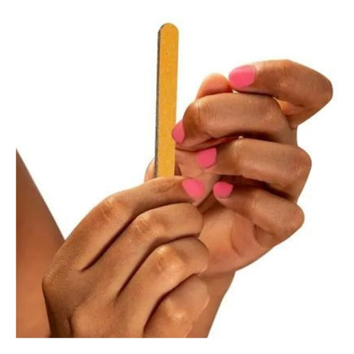 Kit 100 Lixas De Unha & 100 Palitos De Unha 13cm Manicure