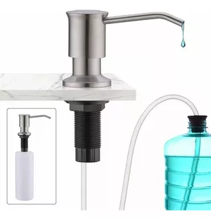 Dispensador De Jabón De Cocina Baño De Acero Fregadero 500ml