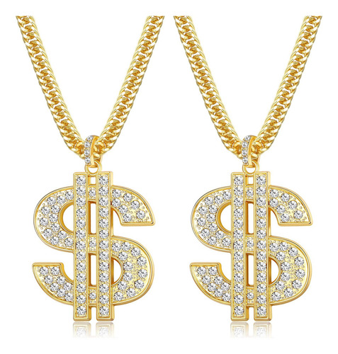 Loyallook 2pcs Cadena Chapada En Oro De 18 Quilates Con De Y