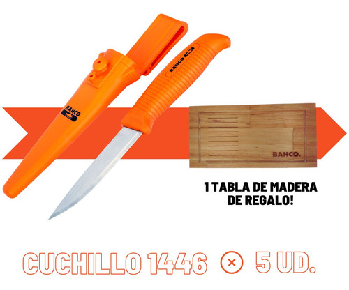 Cuchillo Bahco 1446 X5 Unidades + Tabla De Regalo