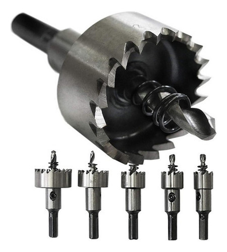 Juego De 5 Brocas Copa Corona Perforadora Metal - Norplat