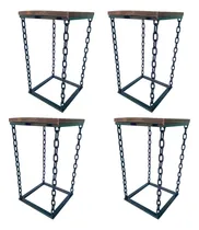 Comprar 4 Bancos De Cadena Estilo Industrial De Metal Para Barra Bar