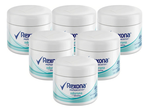 Creme Antitranspirante Odorono Rexona 60g Kit Com 6 Unidades