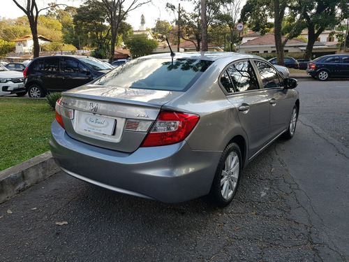 Honda Civic 1.8 Lxl Automatico 2013 Cinza Pneus Excelentes