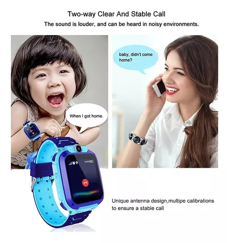 Smartwatch infantil – Câmera de posicionamento inteligente Q12, relógio de  pulso digital à prova d'água para iOS Android, rosa