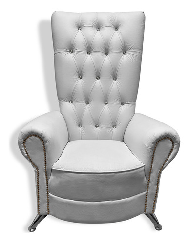 Sillón, Recibidor, Hogar, Recepción, Decorativo Moderno Color Blanco Diseño De La Tela Liso