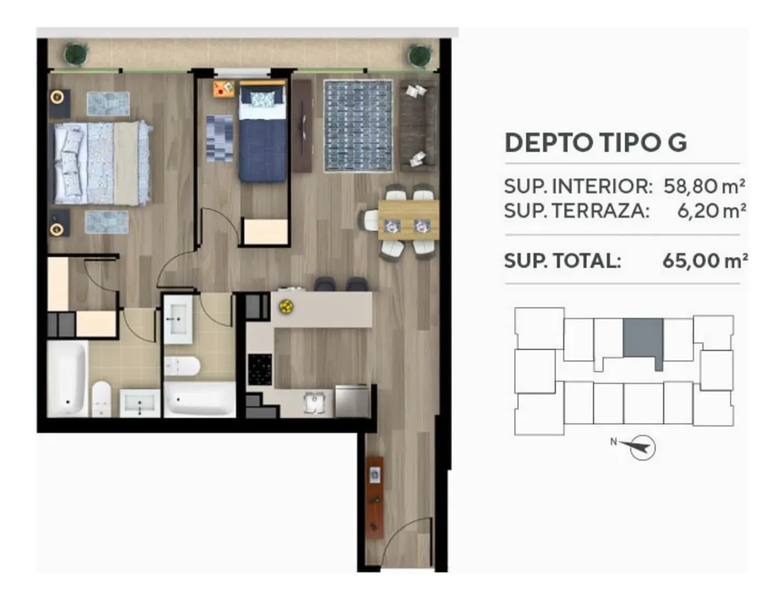 Imagen 2 de 21 de Arriendo Departamento 2 Dormitorios En Chacabuco Concepción