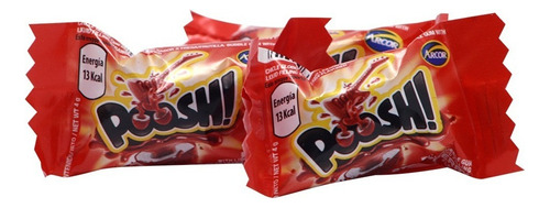 Chicle Globo Con Relleno Liquido Poosh 40 Piezas Sabor Fresa