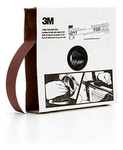 3m Utilidad Cloth Rollo 314d, 1 En X 20 Km P320 J-peso, Maro