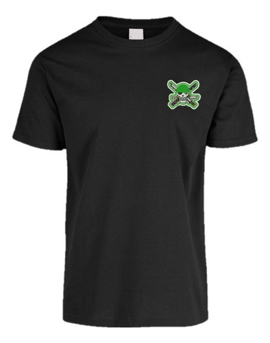 Playera Zoro Roronoa Calavera Bandera One Pice Anime Bordado