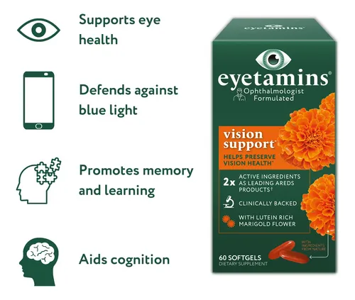 Eyetamins Vision Support - 60 Capsulas Formuladas Por Oftalm