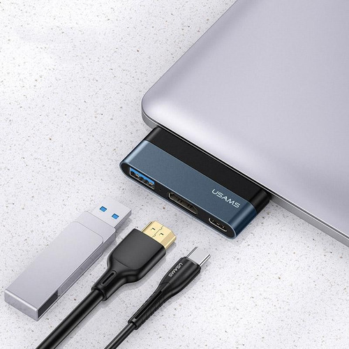 Mini Hub Usb-c - Usb 3.0/hdmi/usb-c Pd Usams Notebook