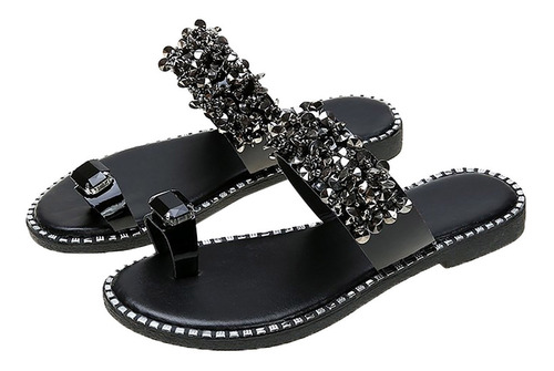 Zapatos De Mujer Color Sólido Rhinestone Tacón Bajo Para Muj