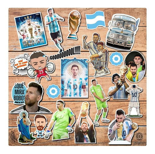 Stickers Para Termos Selección Argentina Messi Autoadhesivos