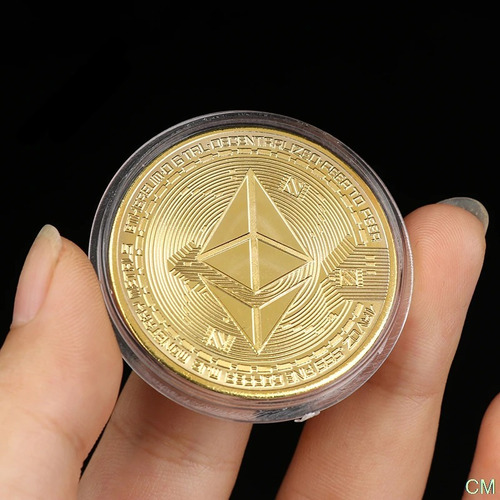 Ethereum Criptomoneda Oro Plata Ether Eth Moneda Fantasia