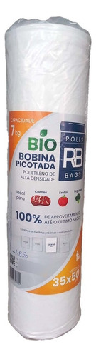 Kit 6 Bobina Picotada Fundo Reto Biodegradável 35x50 7kg