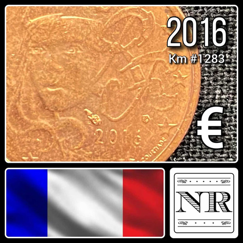 Francia - 2 Euro Cent - Año 2016 - Km #1283 - Marianne