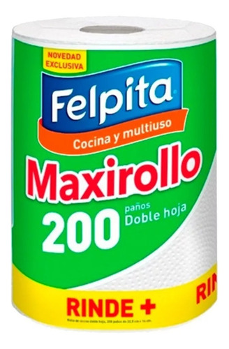 Maxi Rollo Cocina Multiuso Felpita 200paños D/h  Rcf-003