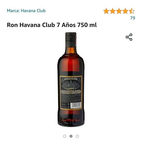 Imagen 2 de 2 de Ron Havana Club 7 Años