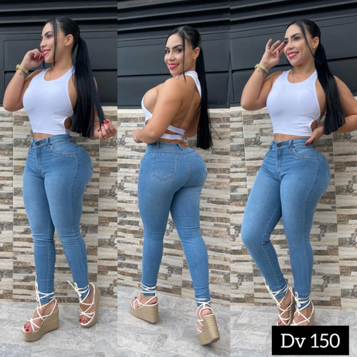 Studio Jeans Pantalon De Dama Levanta Cola Moda Colombiana 