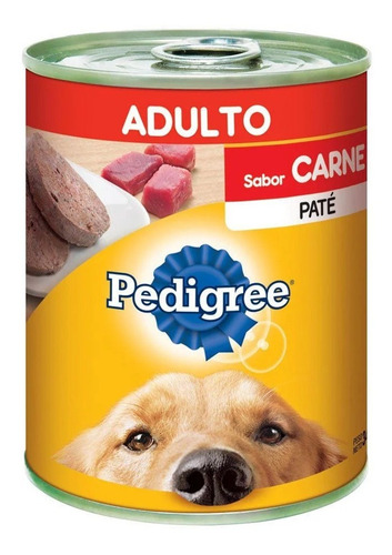 Comida Perro Pedigree Pate 340g Sabor Carne