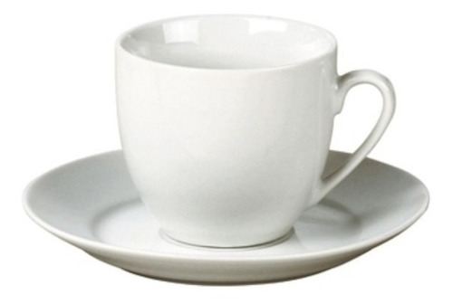 Taza De Te 220ml C/plato Blanco Porcelana Selecta Set X6