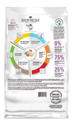 Imagen 4 de 4 de Alimento Biofresh Super Premium para gato adulto sabor mix en bolsa de 7.5kg