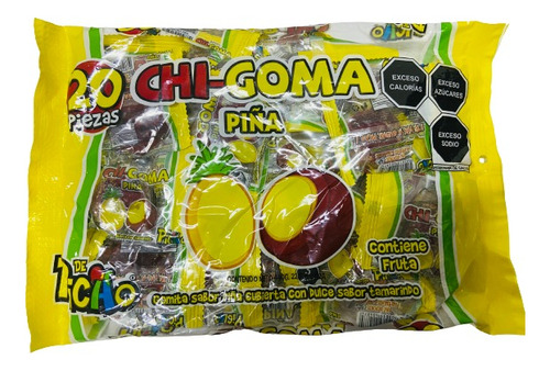 Chi Goma Sabor Piña 20 Piezas 440 Gramos