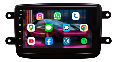 Central Multimídia Duster Android  9.0 Wifi Tv Câm.+ Mold