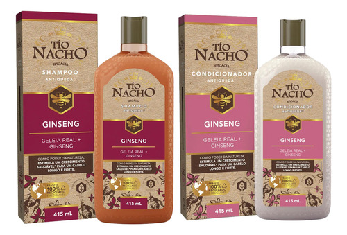 Shampoo + Condicionador Ginseng Tio Nacho 415ml