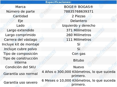 Par Amortiguadores Del Silverado 2500 Rwd V8 5.7l 00 Al 02