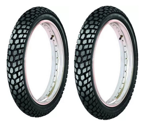 Par Pneu 80/100-14 + 60/100-17 St6 Maggion Tt