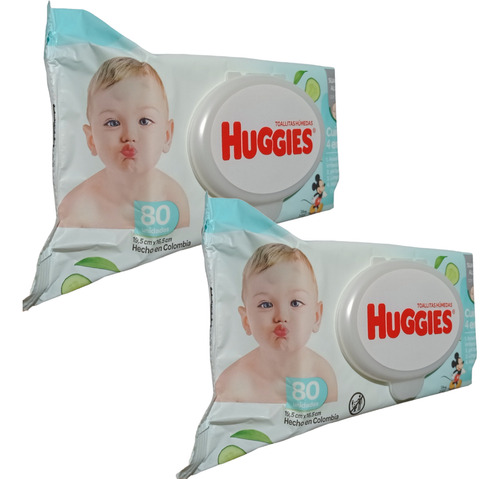 Pack X2 Toallitas Húmedas Huggies 4 En 1 One&done 80 Un C/u