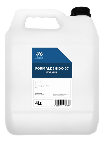 4 Litros Formol Formaldehido Al 37% Garantizado Sellado