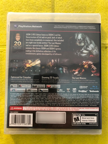 Doom 3 Bfg Edition Ps3 Fisico Nuevo Sellado