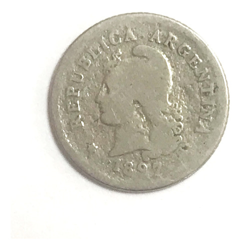 Monedas Argentinas: 10 Centavos 1897 Normal Bueno Menos