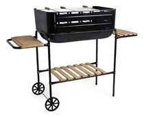 Comprar Parrillero Parrilla Portátil Mor Jardín Rodeio A Carbon. Movil Con Ruedas, Mesas Auxiliares Y Accesorios