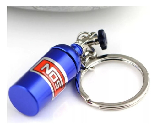 Llavero Tunning Nitro Nos Garrafa Oxido Nitroso Fierrero Azul