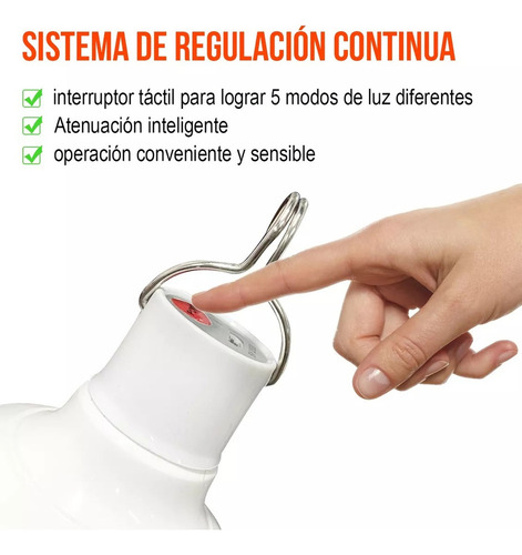 A Lámpara De Emergencia 120w Usb De Portátil Recargable Y