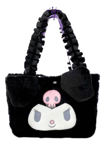 Cartera Mano Felpa Peluche Sanrio Kuromi