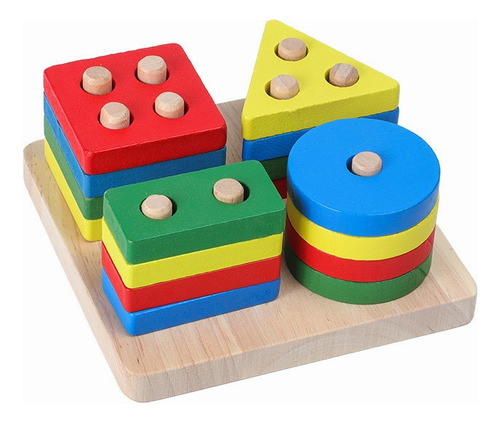 Juguete Apilable Educativo Madera Juguete Montessori Niños