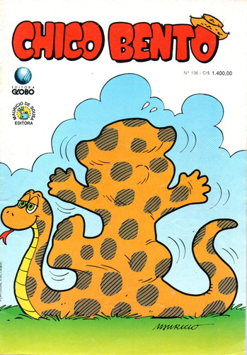 Chico Bento N° 136 - 36 Páginas - Em Português - Editora Globo - Formato 13 X 19 - Capa Mole - 1992 - Bonellihq Cx177 E23